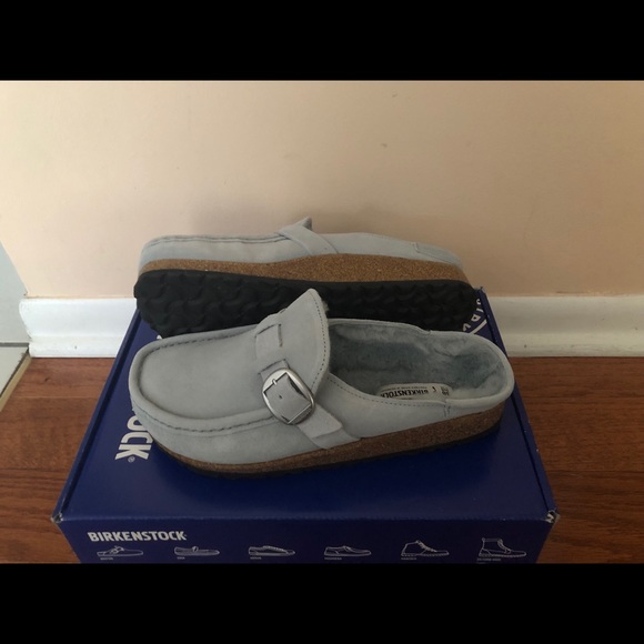 BIRKENSTOCK Buckley Shearling Suede Clogs NWT - Picture 3 of 15